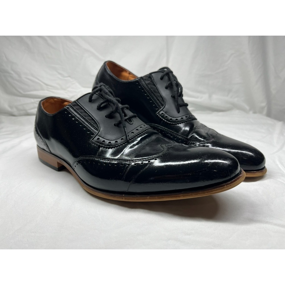 Stacy Adams Men's 9.5M Sullivan Wingtip Oxford Dress Shoes Memory Foam 25306-001